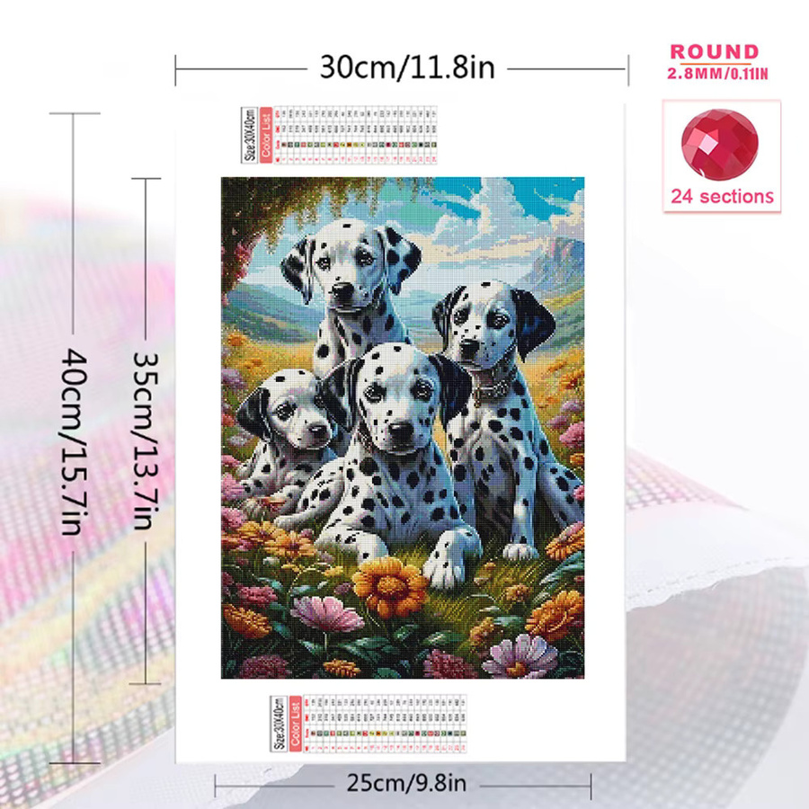 Evershine 5D-Diamantgemälde zum Selbermachen mit floralem Motiv in Mehrfarbig, rund, B/D/H: 30,0 x 20,0 x 20,0 cm - Bild 2