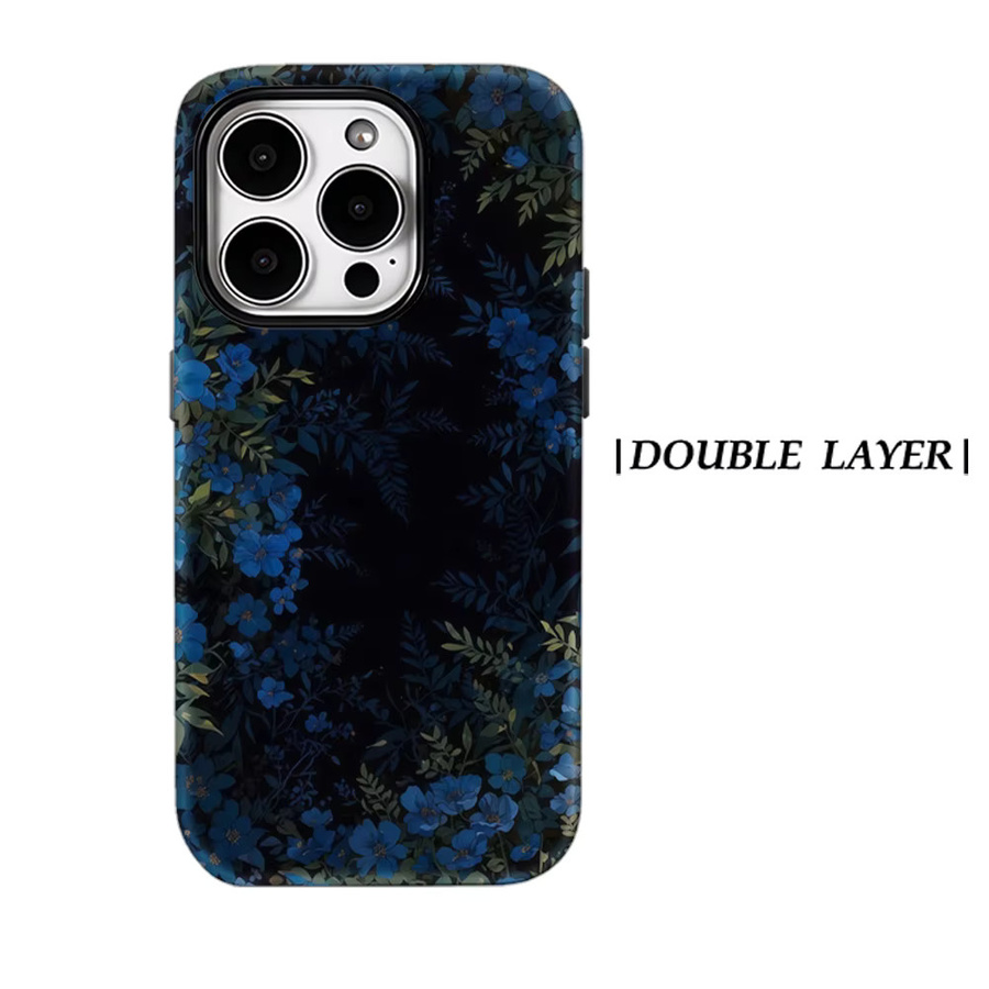 Robuste magnetische Doppel-Schutzhülle für Apple iPhone 17 16 15 14 13 Pro Max Plus in Midnight Black und Blue - Bild 6