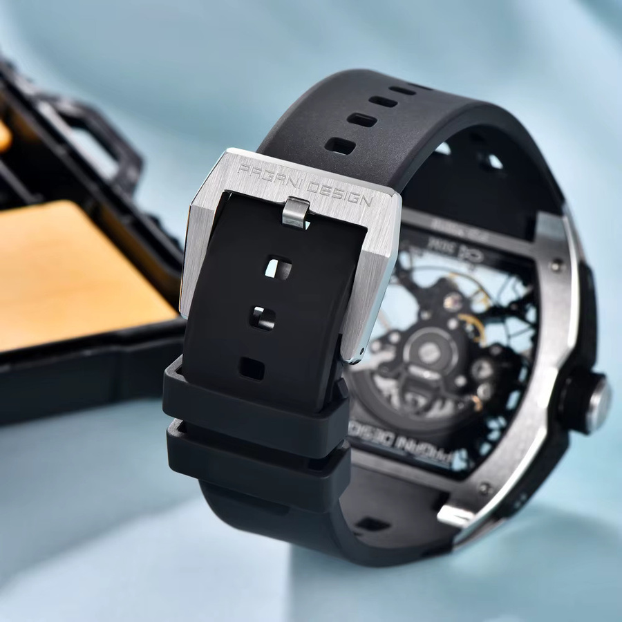 PAGANI DESIGN Armbanduhr Automatik, Edelstahl, 42 mm, Herren, Schwarz - Bild 4
