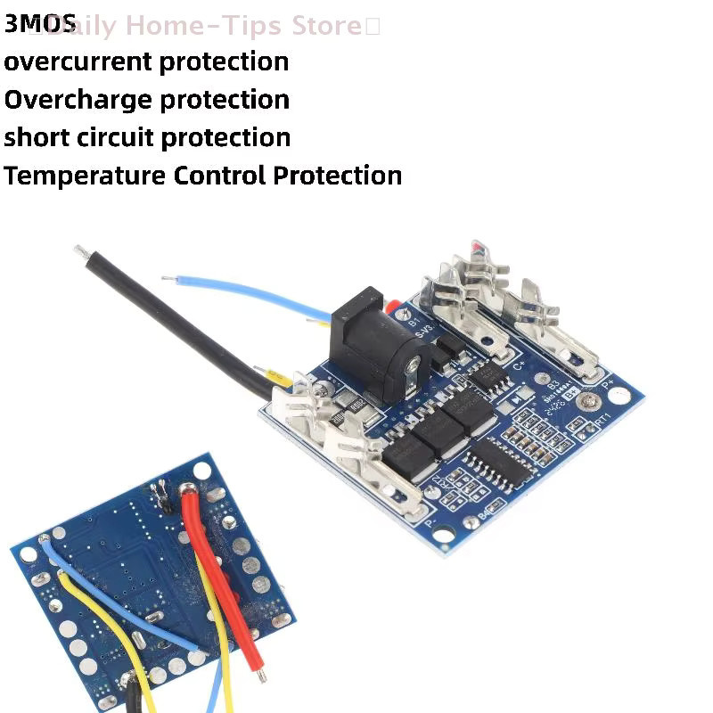 3MOS 21V 5S BMS PCB Platine mit Temperaturschutz für Lithium-Batterie Schutzschaltung in Blau - Bild 3