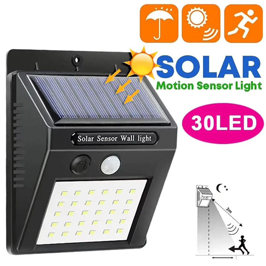Heinast Solar-Wandleuchte mit 20 LED und PIR-Bewegungsmelder, IP65 wasserdichte Außenleuchte in Schwarz für Garten und Außenbereich - Bild 7
