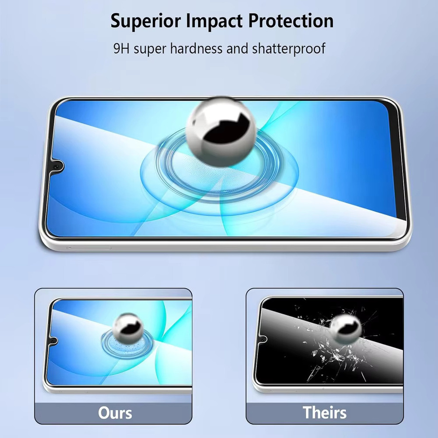 HD Displayschutzfolie aus gehärtetem Glas für Samsung Galaxy A17 A16 A15 A25 A24 A56 A36 A55 A54 A53 A52 A52S A51 in Transparent - Bild 2