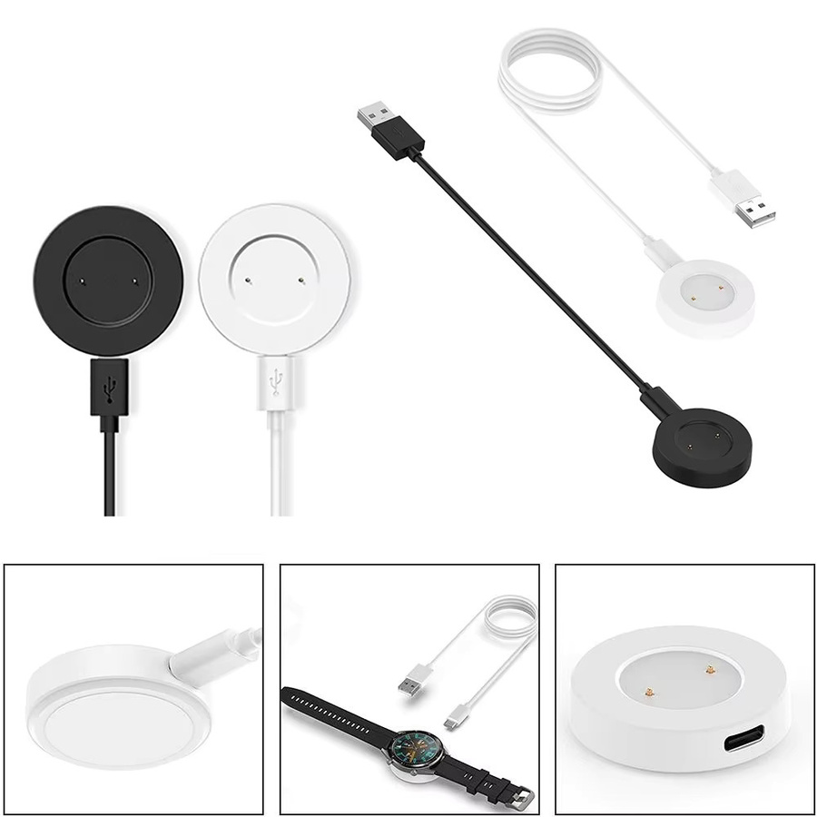 Ladegerät Huawei GT, GT2, Honor Magic Watch 2, Dream GS Pro, Weiß, Silikon - Bild 2
