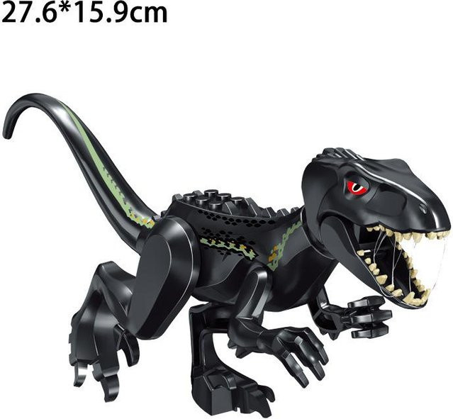 Schwarze Velociraptor-Bausteine, großes Dinosaurier-Modell, Bausteine, ab 7 Jahren - Bild 1