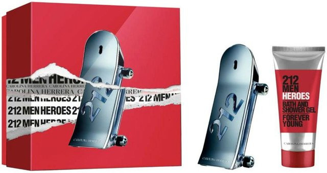 Carolina Herrera 212 Heroes Set, Eau de Toilette, 90 ml, Duschgel, 100 ml, Herren - Bild 1