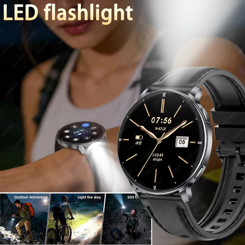paazomu Smartwatch, 1,32 Zoll, Schwarz, Damen und Herren - Bild 4
