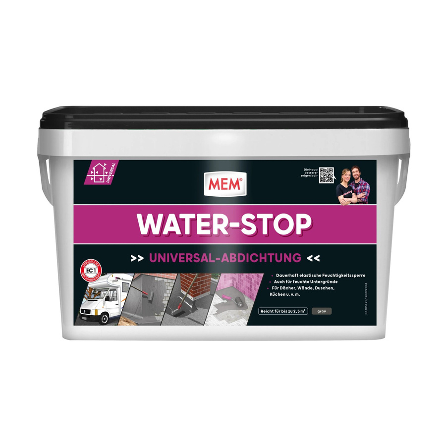 MEM Water Stop MS-Polymer Dichtmittel in Grau oder Weiß, 6 kg - Bild 2
