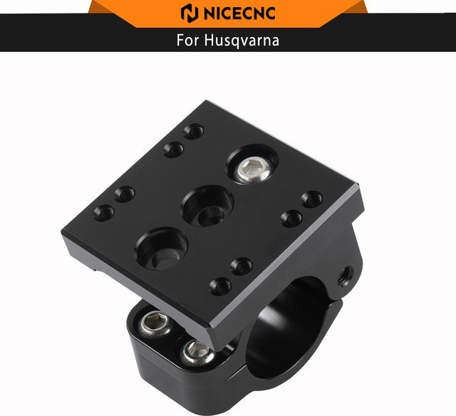 NICECNC Lenker-Navigationshalterung für Telefon und GPS, passend für Husqvarna 901 Norden 2022-2023, TE 300, TE300i und FE450 2014-2023, 1-1/8 Zoll, Schwarz - Bild 1