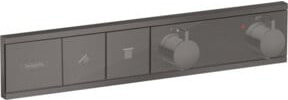 Hansgrohe RainSelect UP-THM Fertigmontageset mit Thermostat für 2 Verbindungen in Brushed Black Chrome - Bild 1
