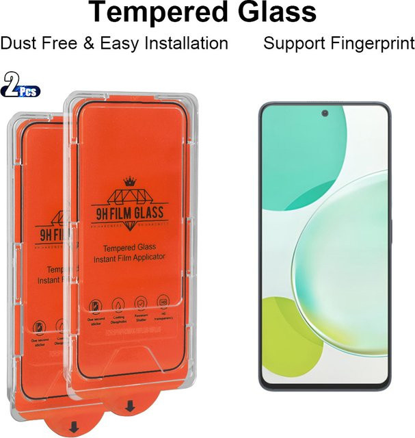 2 Stück HD gehärtetes Glas Displayschutzfolie für Huawei Nova 11i 9 10 11 SE 11SE 10SE 9SE Y72 Y72S Y71 Y90 Y91 in Transparent - Bild 1
