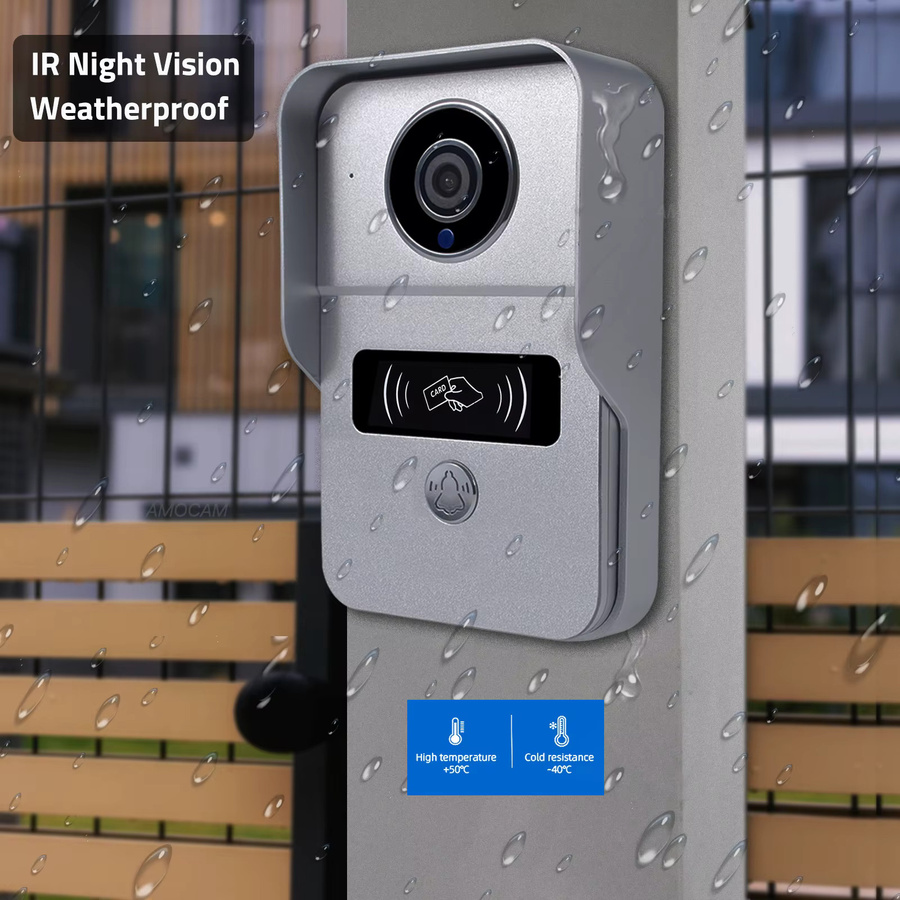 AMOCAM Digitales Video-Gegensprechsystem mit WLAN-Monitor und 1080P Kamera, kabellose Video-Türklingel kompatibel mit Tuya - Bild 4