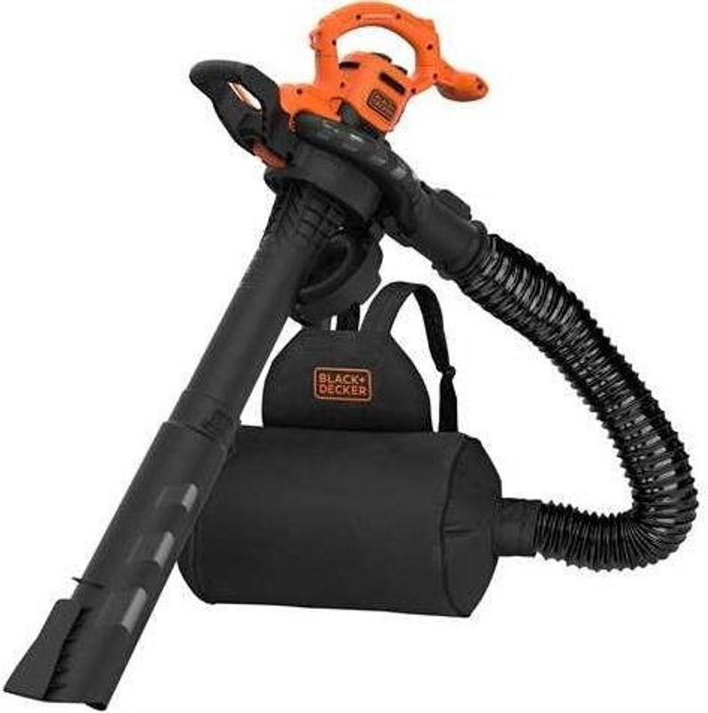 Black & Decker BEBLV290-QS 3-in-1 Elektro-Laubsauger und Laubbläser in Schwarz-Orange mit Saug- und Bläsmodus - Bild 2