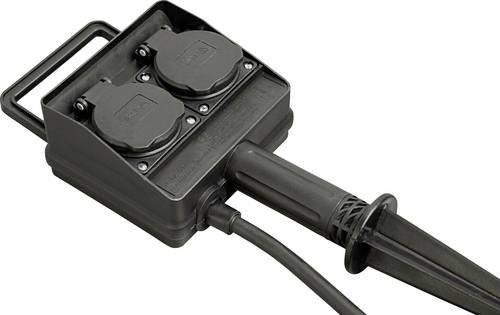Heitronic Energieverteiler VO-501145, 1-Phasen-Verteilerverteiler, Schwarz, IP44 - Bild 1