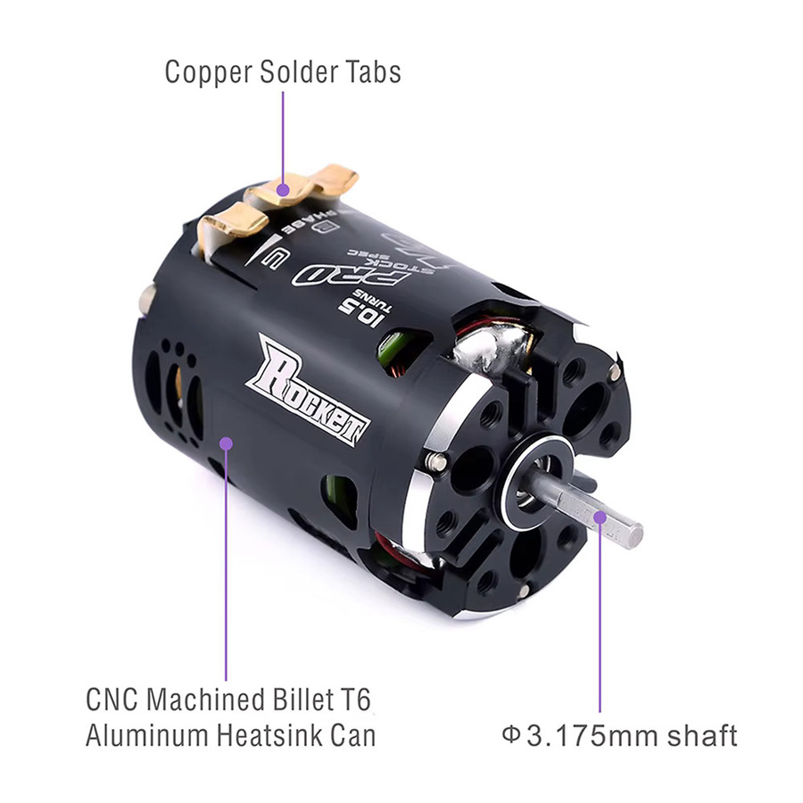 Hobbywing QUICRUN 10BL120 120A ESC mit Rocket 540 V3 4.5T Motor, Brushless-Combo - Bild 3