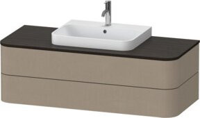 Duravit Waschtischunterschrank Happy D.2 Plus in Leinen Beige mit 2 Schubladen, B/T: 130 x 55 cm - Bild 1