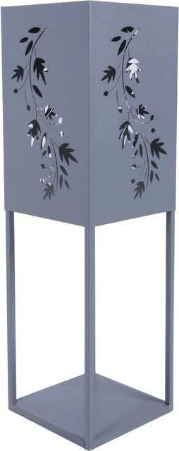 DELUKE Dekosäule PORTO mit LED aus Stahl in Grau, B/T/H: 60 x 18 x 18 cm - Bild 1