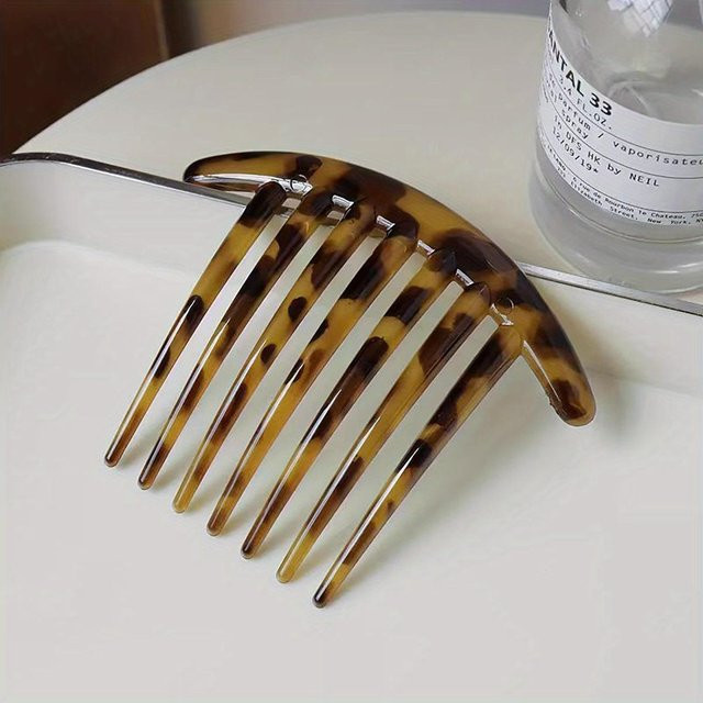 Haarkamm-Clip Leopardenmuster, Acryl, Damen, gray - Bild 1