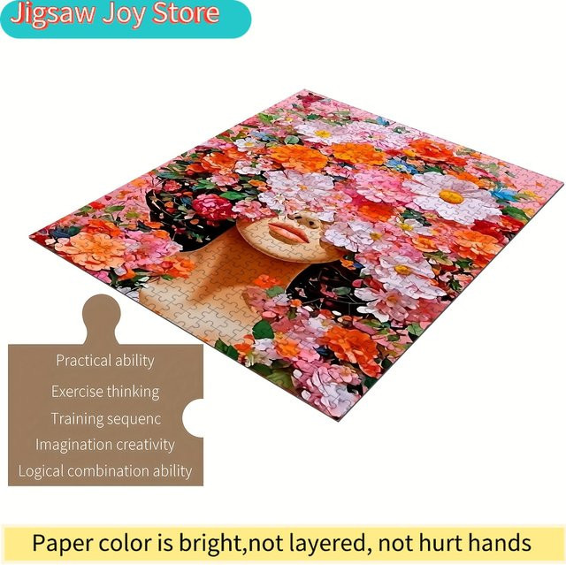 Puzzle Bezaubernde Fee mit Blumenkopfschmuck, Fantasy, 500 Teile - Bild 1