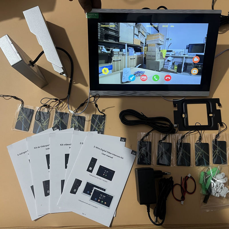 Tuya Smart Video-Gegensprechanlage 2-Draht mit 1080P wasserdichter Kamera, 5G WLAN, Touchscreen in Schwarz - Bild 4