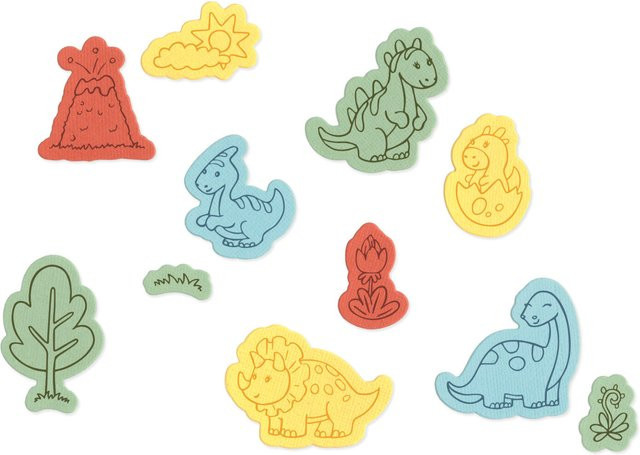 Sizzix Clear Stamps Framelits Dinosaur Adventures Set mit 11 transparenten Stempeln - Bild 1