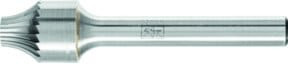 PFERD Hartmetall Verrundungsfrässtift universal mittel, Farbe: Silber, Durchmesser: 12 mm, Länge: 15 mm, Schaft-Durchmesser: 6 mm - Bild 1