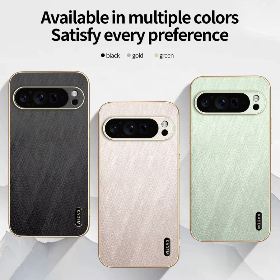 Stoßfeste Schutzhülle für Google Pixel mit goldenem Fadenmuster in Schwarz und Gold - Bild 3