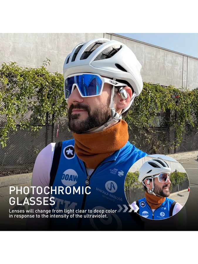 SCVCN Sportsonnenbrille, Männer, Vollrand, Photochrome, Kunststoff - Bild 3