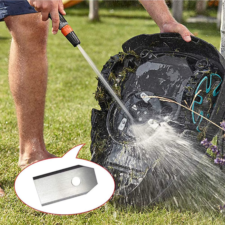 Gardena Ersatzteil-Set für Roboter-Rasenmäher mit 18-teiligem Edelstahl-Schneidemesser-Set und Schrauben in Silber - Bild 5