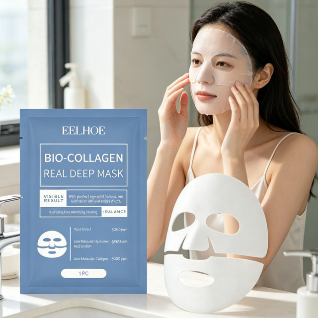 EELHOE Bio-Kollagen-Maske, Feuchtigkeitsspendend, für trockene Haut - Bild 1