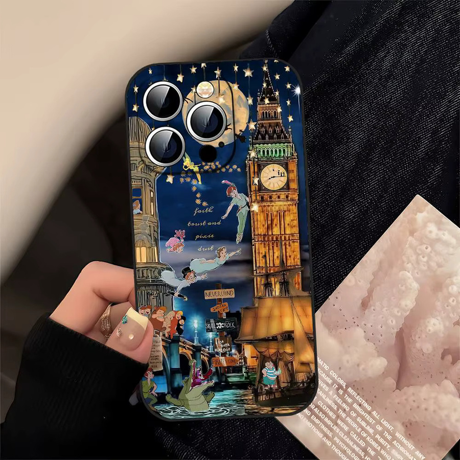 Mesuca Handyhülle mit Peter Pan Cartoon Design für iPhone 11 bis iPhone 17 Pro Max Plus Mini, weiche TPU Hülle, Multicolour - Bild 4
