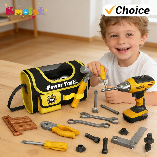 Kmoist Toolbox Kit Simulation Reparatur Werkzeuge, Lernspielzeug, Kunststoff - Bild 1