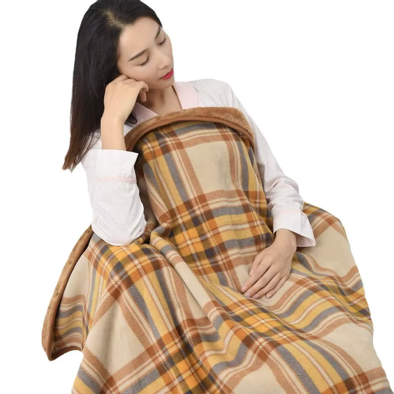 DUTRIEUX Flanell Snap Decke mit Druckknopf, Multifunktions Plaid Schal aus Fleece, Braun/Mehrfarbig, B/T: 130 x 80 cm - Bild 6