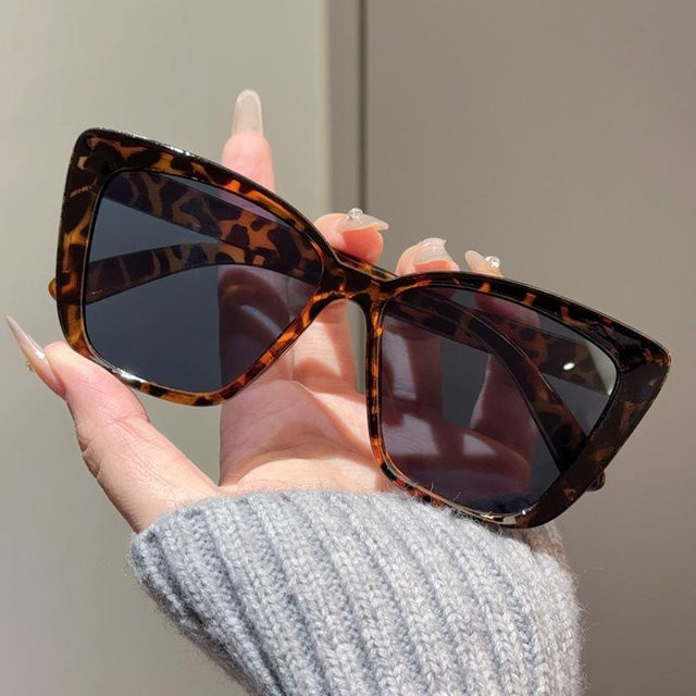 Aoseides Sonnenbrille Cat-Eye, Unisex, Vollrand, Kunststoff, Braun - Bild 1