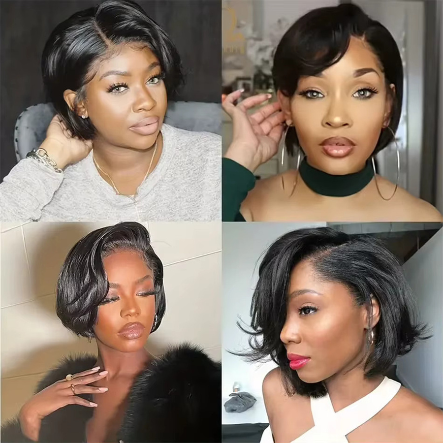 JAYCEE HAIR Pixie Cut Perücke, Echthaar, Damen, kurze Bob Perücke - Bild 5