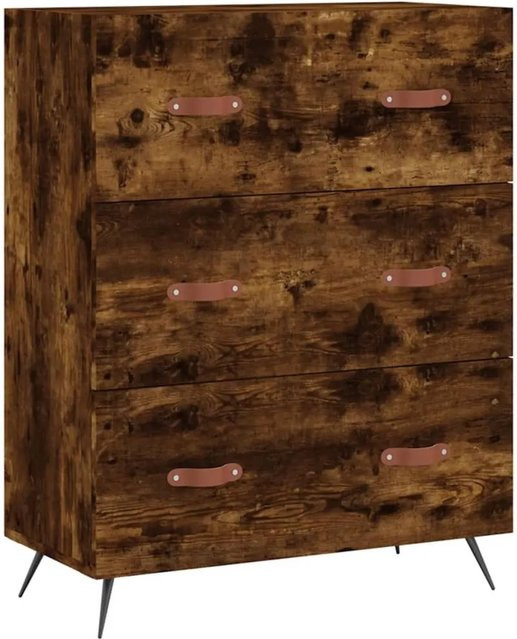vidaXL Kommode in Räuchereiche, Farbe Braun, B/T/H: 69,5 x 34,0 x 90,0 cm - Bild 1