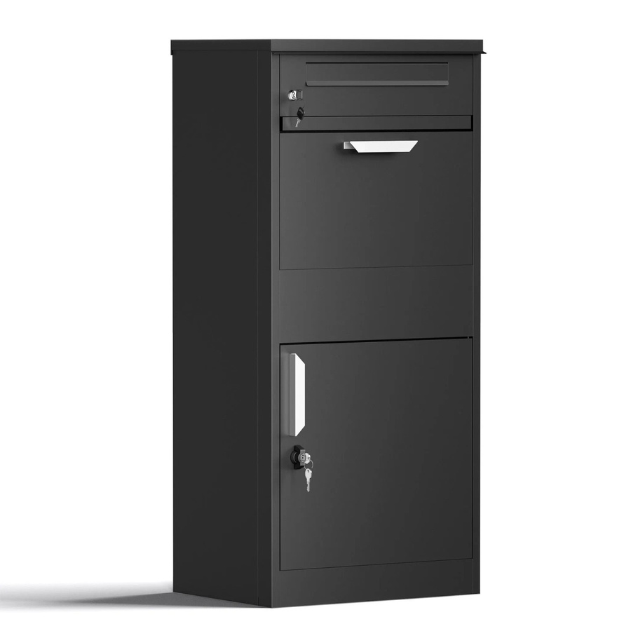 Xpotool Paketkasten Standbriefkasten aus Stahl in Schwarz, H x B x T: 112 x 50 x 37 cm - Bild 2