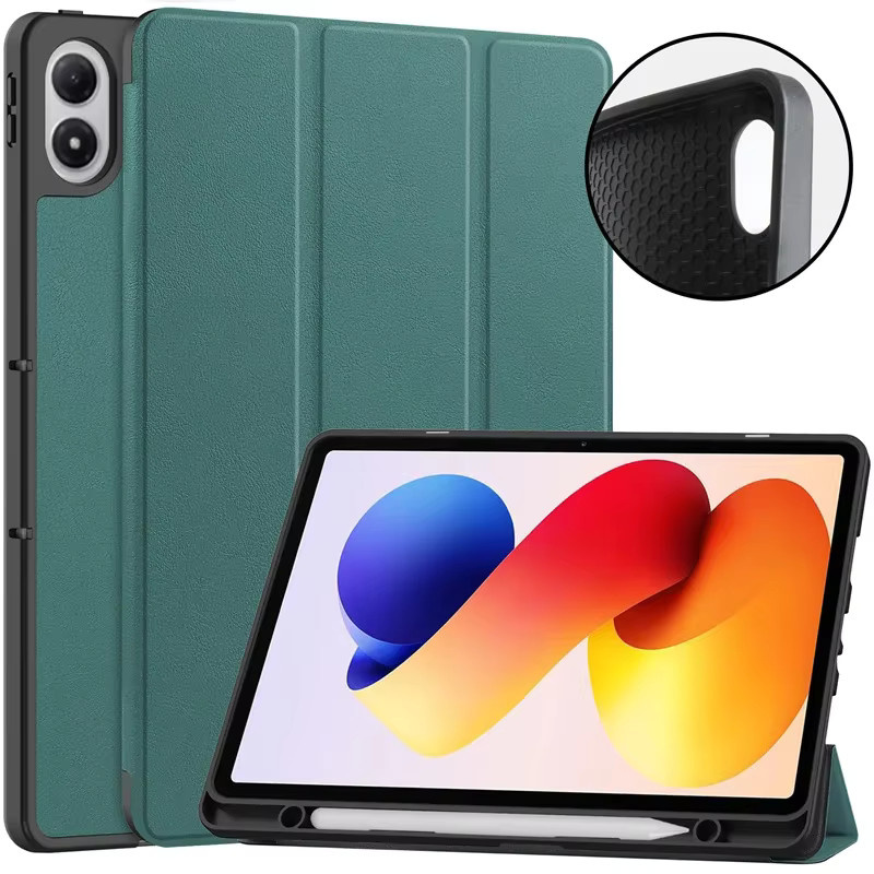 Xiaomi Schutzhülle aus PU-Leder für Redmi Pad 2 Pro 12,1 Zoll mit Stifthalter und weicher TPU-Rückseite, Schwarz - Bild 6