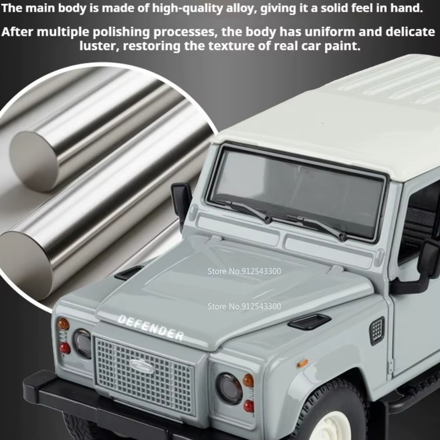 RMZ city Land Rover Defender Modellauto, 1:32, Metall, Gummireifen - Bild 3