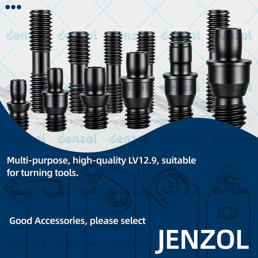 Jenzol CNC-Drehwerkzeug-Stiftschrauben Set mit Sechskant-Steckschlüsselsatz und Ausgleichsschrauben in Blued, Modell CTM510 CTM613 618 CTM822 CTM1022 ML - Bild 2