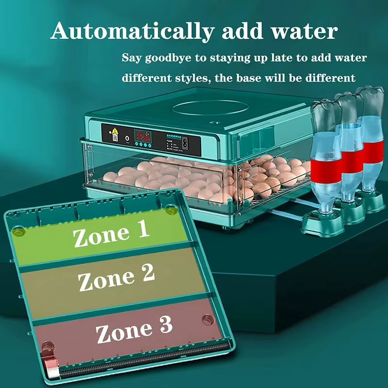 Bromose Vollautomatischer All-in-One Intelligenter Eierinkubator mit LED und Wasserschale zur Temperatur- und Feuchtigkeitsregelung inklusive Brutwerkzeugen für Hühner, Enten, Gänse, Tauben und Papageien - Bild 4