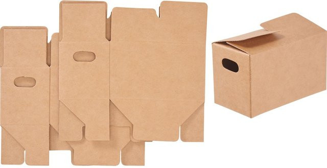 HobbyFun Miniatur Umzugskarton Pappe Beige - Bild 1