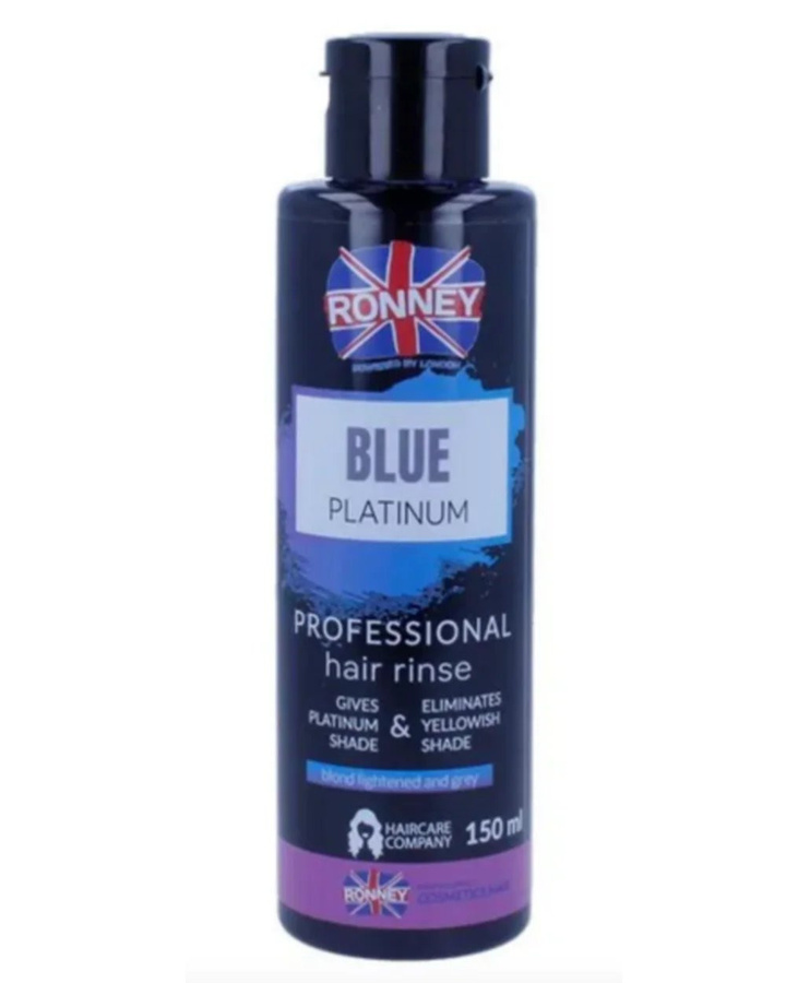 Ronney Professional Blue Platinum Hair Rinse, 150 ml, für blondiertes und graues Haar - Bild 1