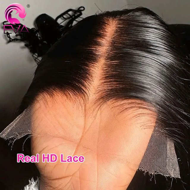 Eva Hair Frontal Closure, brasilianisches Echthaar, HD-Spitze, vorgezupft - Bild 1