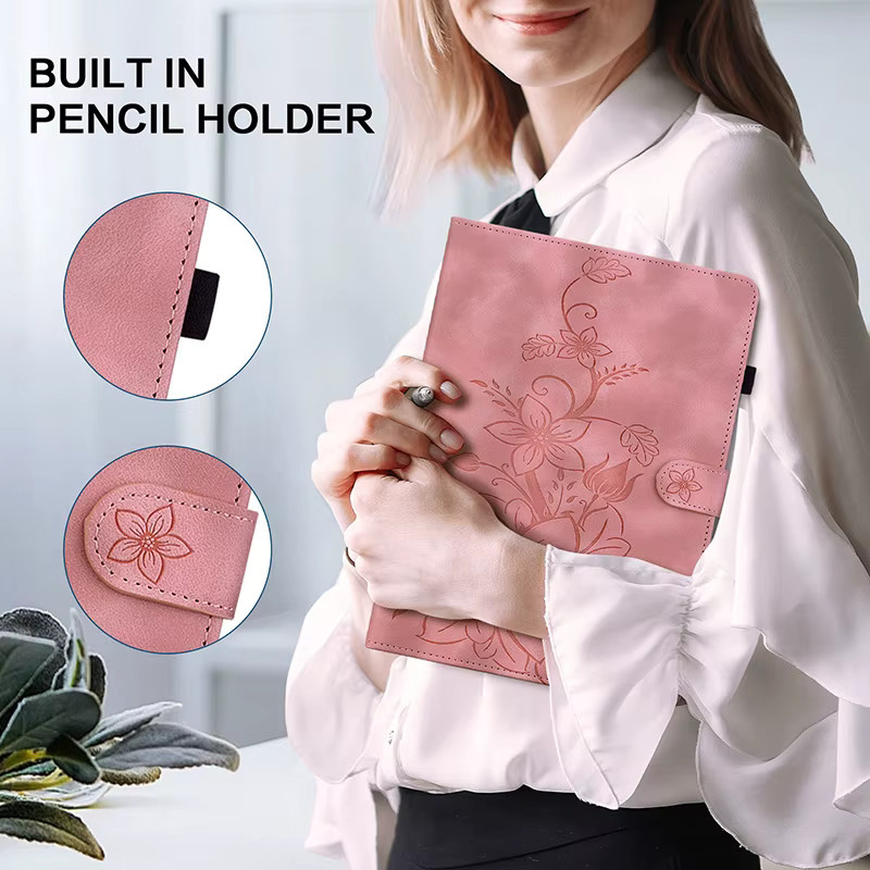Huawei Tablet Lederhülle für MatePad SE, MatePad 11,5, MatePad Mini und Honor Pad X7 X8 X9 in Rot - Bild 3