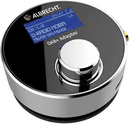 Albrecht DR 54 DAB+ FM Funkadapter in Schwarz mit USB-Anschluss - Bild 1