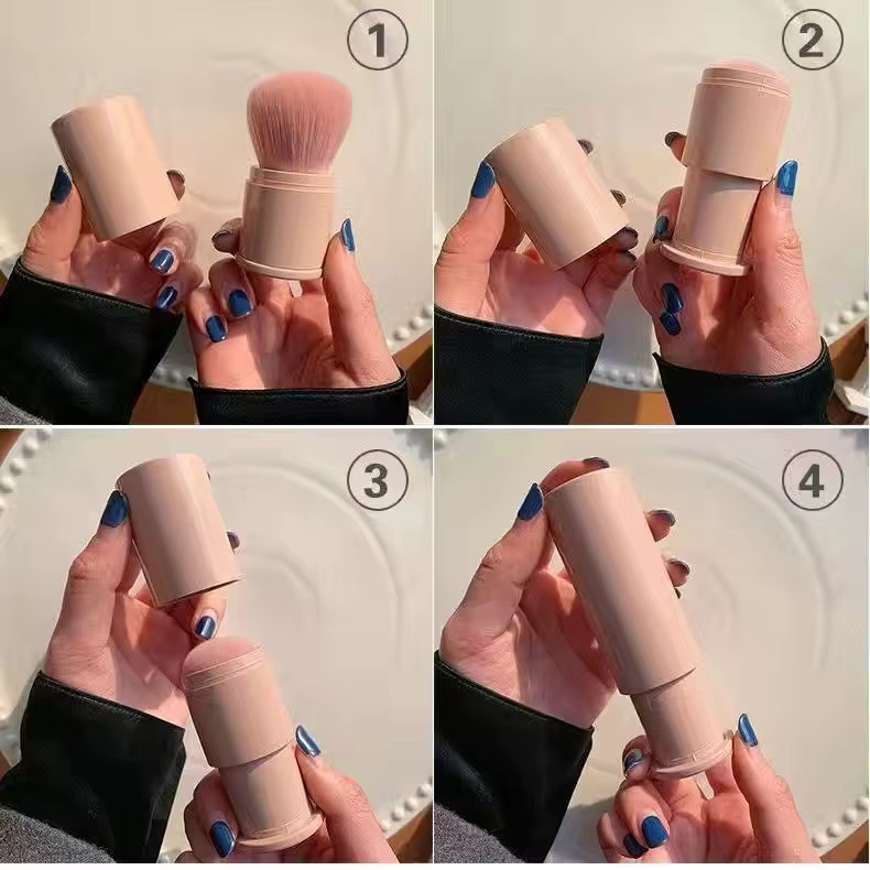 Multifunktionaler Make-up Pinsel, Mini, Einziehbar, Weiche Borsten - Bild 6