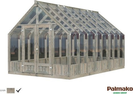 Palmako Gewächshaus Emilia aus Fichte in Grau mit 13,8 m² Fläche, B/T: 483 x 300 cm - Bild 3