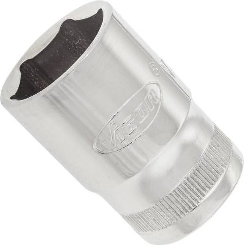 Vigour Steckschlüsseleinsatz 19mm mit 1/2 Zoll Innenvierkant Antrieb, Farbe Silber, Gesamtlänge: 3,8 cm - Bild 1