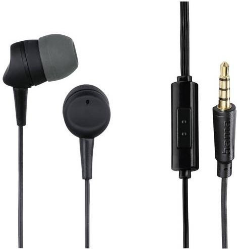 Hama Kooky HiFi In-Ear Kopfhörer kabelgebunden mit Mikrofon in Schwarz und Dunkelgrau - Bild 1