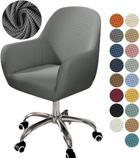 Bestbags Hochlehnenstuhlbezug aus Polarvlies in Grau, 6er Set, elastischer Stretch-Bezug für Esszimmerstühle und Bürostühle - Bild 1